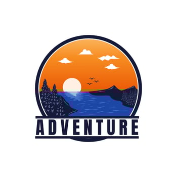 Outdoor adventure logo graphic design modern vector illustration