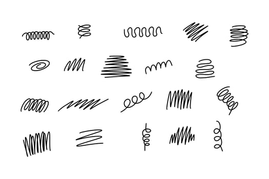 Abstract Doodle Illustrations. Creative and Whimsical Hand Drawn Designs for Logos, Social Media, and Digital Art vector