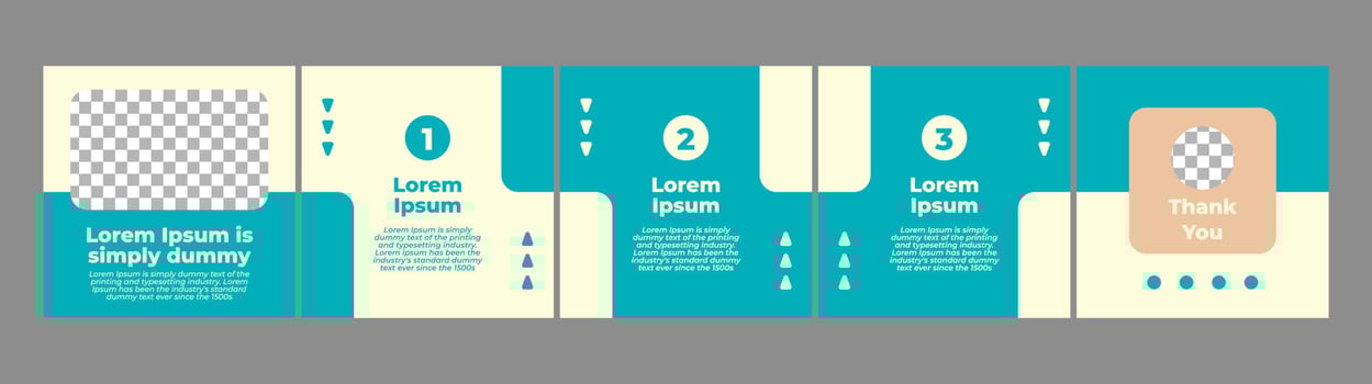 carousel layout template for social media post vector