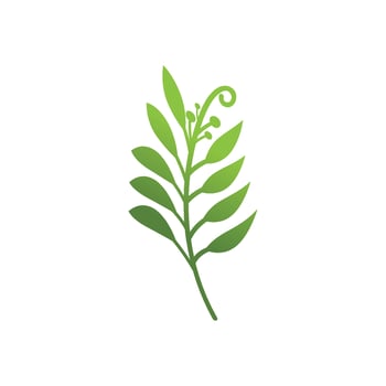 Green leaves Botanical logo vector and symbol design