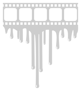 Silhouette of the Bloody Stripe Film Sign for Movie Icon Symbol with Genre Horror, Thriller, Gore, Sadistic, Splatter, Slasher, Mystery, Scary. Format PNG
