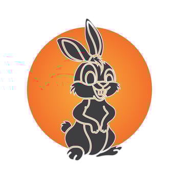 Rabbit vector icon illustration design