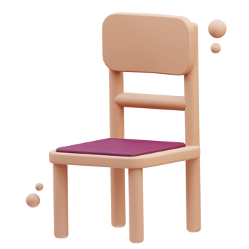 3d Illustration chair can be used for web, app, info graphic, etc png