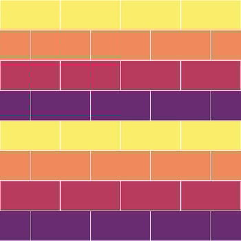 Block brick wall seamless pattern color texture background. vector