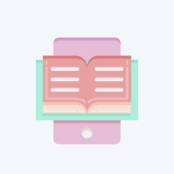 Icon E-Reading. related to Education symbol. flat style. simple design editable. simple illustration vector