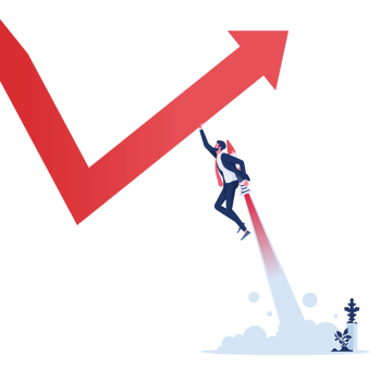 Leader change the graph direction. Concept business achievement. Growth, challenge png