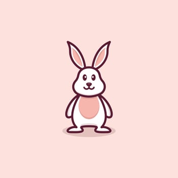 Cute Rabbit Logo vector
