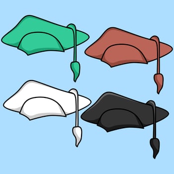 Illustration of an Arabic head cover or hat with a variety of beautiful color choices vector