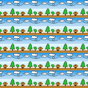 Natural seamless pattern Simple way of life. vector