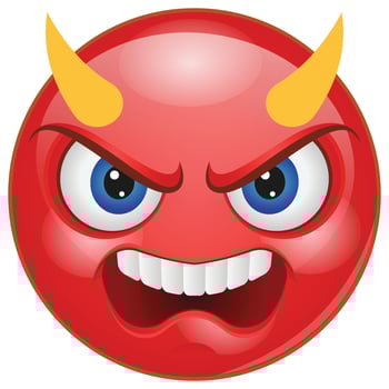 Gradient color icon for emoji face. vector