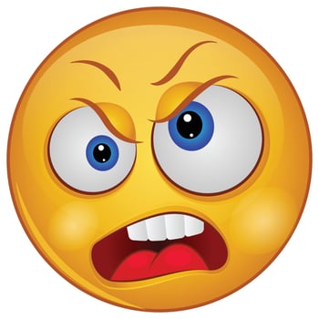 Gradient color icon for emoji face. vector