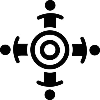 Target focus icon symbol vector image, illustration of the success goal icon concept