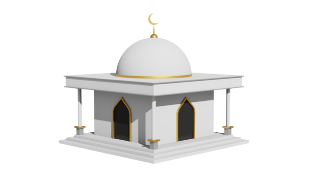 3D Rendering Mosque Ramadan Kareem png