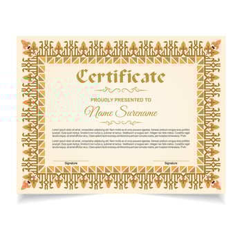 Certificate or diploma design vector