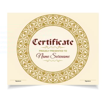 Certificate or diploma design vector