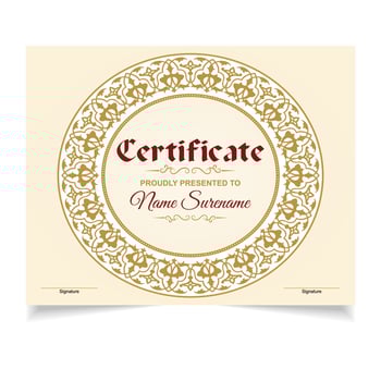 Certificate or diploma design vector