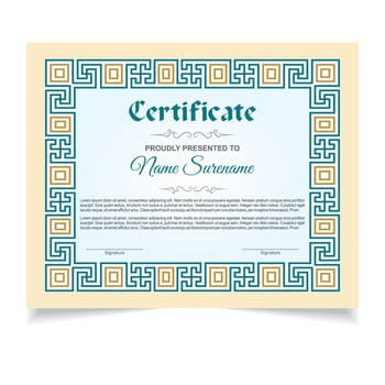 Certificate or diploma design vector