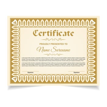Certificate or diploma design vector