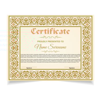 Certificate or diploma design vector