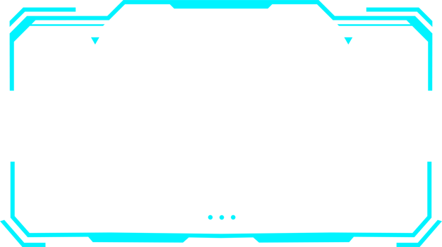 Blue HUD for advance technology frame png