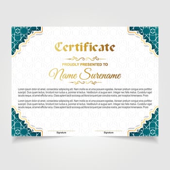 Certificate or diploma design vector