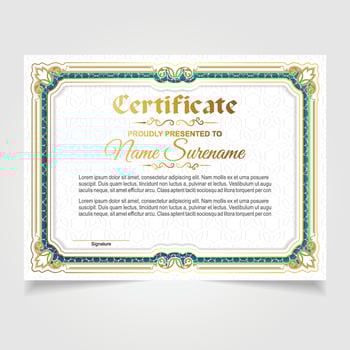 Certificate or diploma design vector