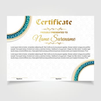 Certificate or diploma design vector