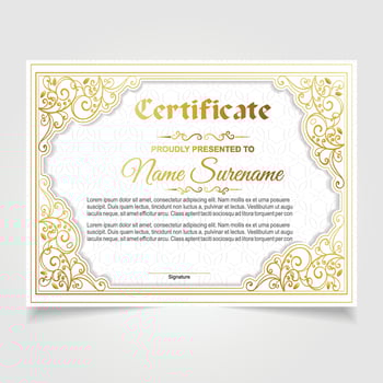 Certificate or diploma design vector