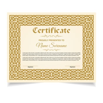 Certificate or diploma design vector
