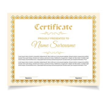 Certificate or diploma design vector
