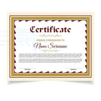 Certificate or diploma design vector