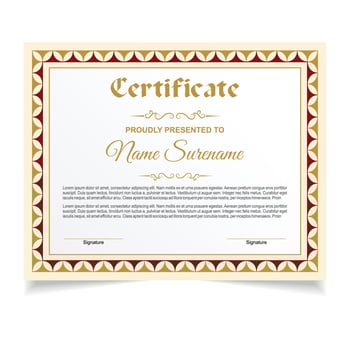 Certificate or diploma design vector