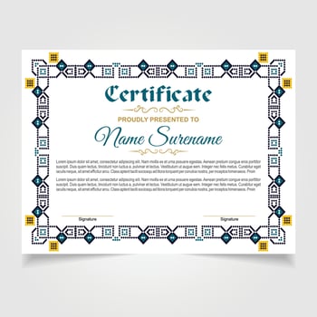 Certificate or diploma design vector