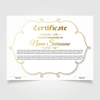 Certificate or diploma design vector