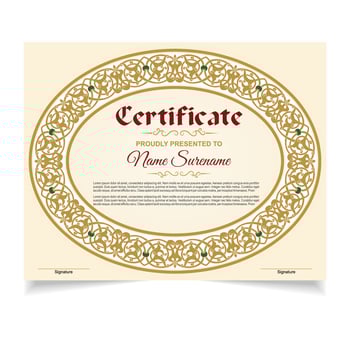 Certificate or diploma design vector