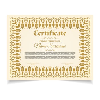Certificate or diploma design vector