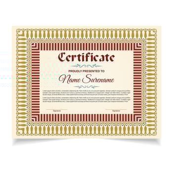 Certificate or diploma design vector
