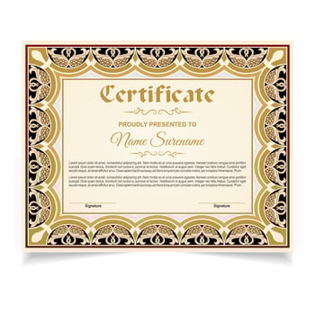 Certificate or diploma design vector