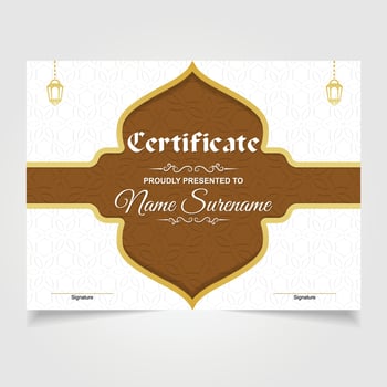 Certificate or diploma design vector
