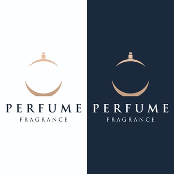 Isolated luxury perfume perfume cosmetic creative Logo design can be used for business, company, cosmetic and perfume shop. vector