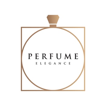 Isolated luxury perfume perfume cosmetic creative Logo design can be used for business, company, cosmetic and perfume shop. vector