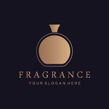 Isolated luxury perfume perfume cosmetic creative Logo design can be used for business, company, cosmetic and perfume shop. vector