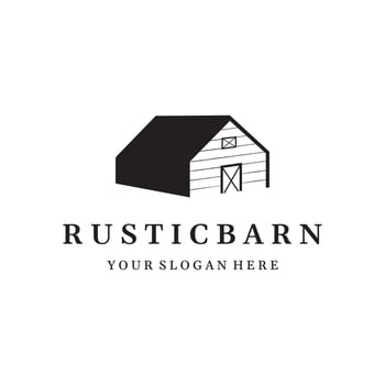 Home or barn logo template design or organic farm barn and vintage animal farm house.Vintage country logo. vector