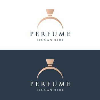 Isolated luxury perfume perfume cosmetic creative Logo design can be used for business, company, cosmetic and perfume shop. vector