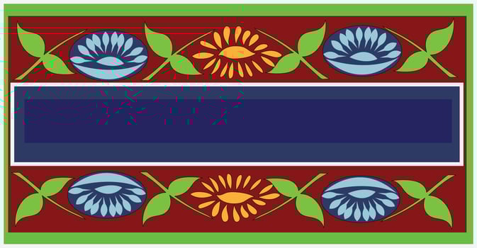 Indian Truck art. Pakistani and Indian truck art vector illustration
