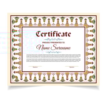 Certificate or diploma design vector
