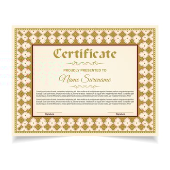 Certificate or diploma design vector