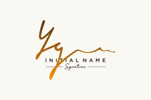 Initial YG signature logo template vector. Hand drawn Calligraphy lettering Vector illustration.