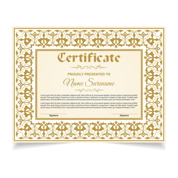 Certificate or diploma design vector