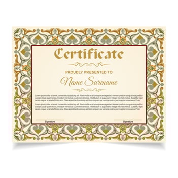 Certificate or diploma design vector